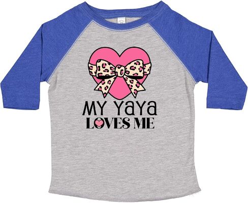 تي شيرت Inktastic Yaya Loves Me Girls Valentine Grandchild للأطفال الصغار in Kuwait