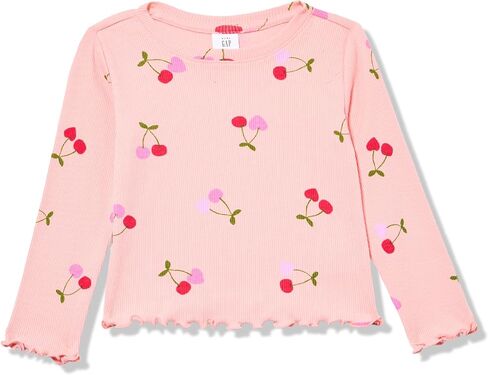 Gap Baby Girls' Long Sleeve Ribbed Tee in Saudi Arabia