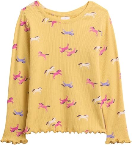 Gap Baby Girls' Long Sleeve Ribbed Tee in Saudi Arabia