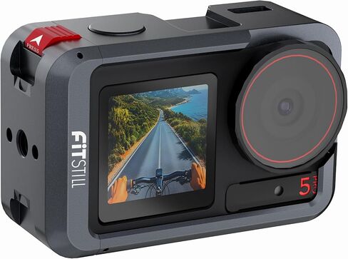حافظة حماية معدنية من FitStill لجهاز DJI Osmo Action 6، قفص إطار متعدد الوظائف، غطاء حماية إطار قفص معدني سريع التحرير مع برغي 1/4 بوصة وحذاء بارد، ملحقات Action 6 in Kuwait