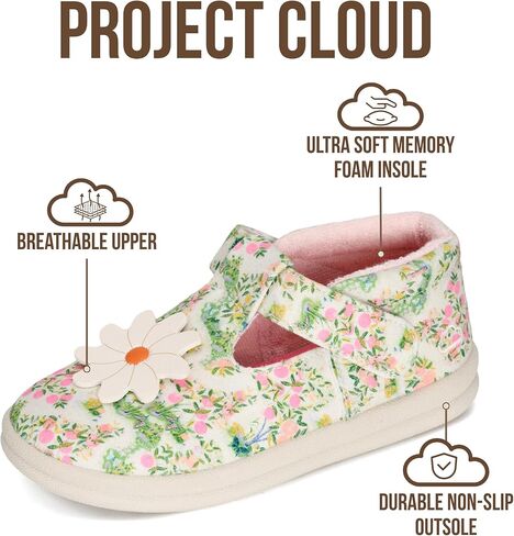 أحذية Project Cloud للأطفال الصغار - أحذية أطفال بنعل داخلي من الإسفنج الذكي للفتيات، مزودة بخطاف وحلقة - أحذية ماري جين الرياضية مع بطانة من قماش تيري، ونعل خارجي مضاد للانزلاق in Kuwait