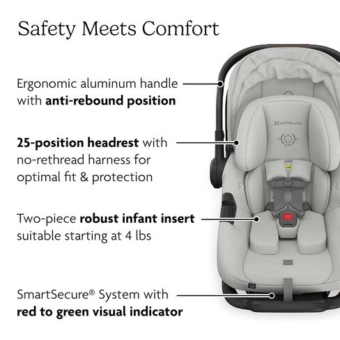 عربة الركض UPPAbaby Ridge V2 لجميع التضاريس بثلاث عجلات + نظام سفر مقعد السيارة للرضع Aria V2 - مجموعة عربة الأطفال حديثي الولادة إلى الأطفال الصغار، قاعدة مقعد السيارة متضمنة، إطارات غير مسطحة - سافانا (رمادي لؤلؤي) in Kuwait
