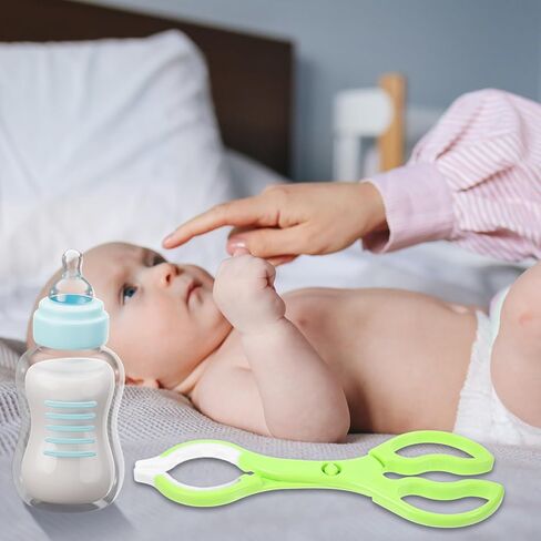 Milisten 2pcs ملقط زجاجة مضادة للانزلاق لحمل زجاجة الحليب المحمولة المقاومة للحرارة العالية وقابلة للفصل وسهلة الغسل (أخضر) in Kuwait