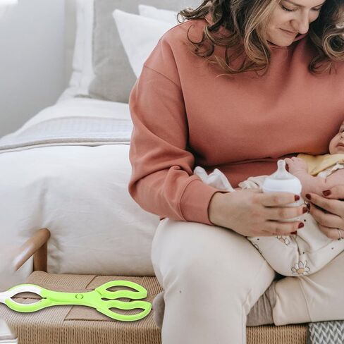 Milisten 2pcs ملقط زجاجة مضادة للانزلاق لحمل زجاجة الحليب المحمولة المقاومة للحرارة العالية وقابلة للفصل وسهلة الغسل (أخضر) in Kuwait