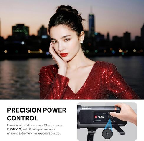 Godox AD800 Pro AD800Pro فلاش ستروب خارجي، محمول 800Ws 2.4G TTL 1/8000 HSS Monolight، إعادة تدوير 0.01-1.5s، مصباح تشكيل LED 40W، GODOX AD 800 Pro مع بطارية قابلة للشحن وحامل بوينز in Kuwait