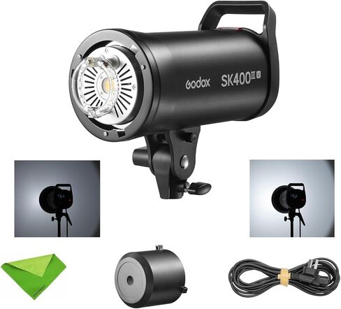 Godox SK400III-V SK400IIIV 400Ws Photo Studio Strobe Flash Monolight، GN65، 10W LED مصباح النمذجة، وقت إعادة التدوير 0.1-1.5 ثانية، 2.4G لاسلكي، فلاش Bowens Mount للاستوديو، التصوير، الموقع، الصورة in Kuwait