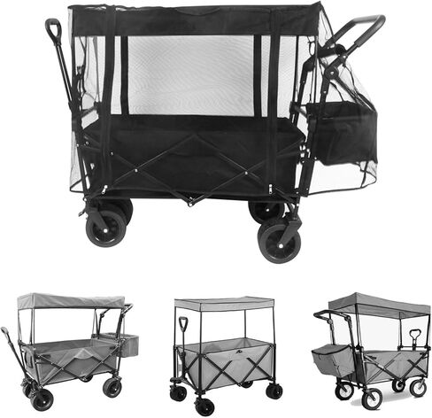 Mosquito Net for Wagon Universal, Folding Wagon Mosquito Net with Zippered Opening for Outdoor Camping Picnic Stroller (Net Only) in Kuwait