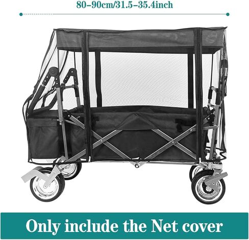 Mosquito Net for Wagon Universal, Folding Wagon Mosquito Net with Zippered Opening for Outdoor Camping Picnic Stroller (Net Only) in Kuwait