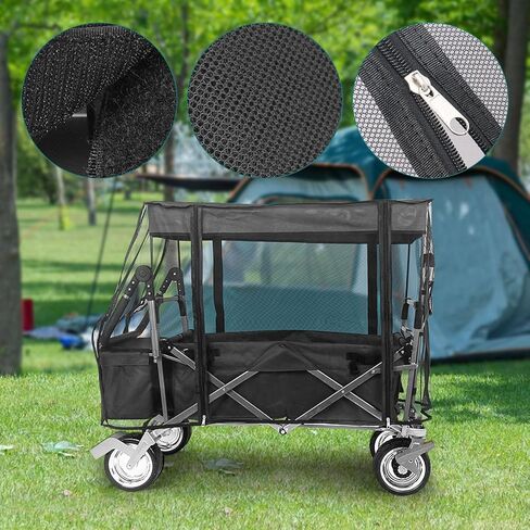 Mosquito Net for Wagon Universal, Folding Wagon Mosquito Net with Zippered Opening for Outdoor Camping Picnic Stroller (Net Only) in Kuwait