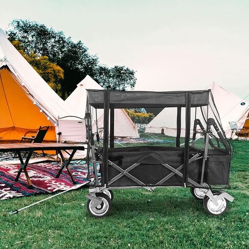 Mosquito Net for Wagon Universal, Folding Wagon Mosquito Net with Zippered Opening for Outdoor Camping Picnic Stroller (Net Only) in Kuwait