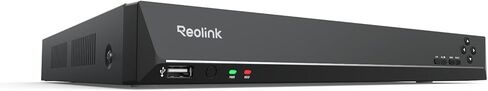 REOLINK 16CH PoE NVR لنظام كاميرا الأمان المنزلي، تسجيل 24/7 (القرص الصلب غير متضمن)، اكتشاف ذكي للإنسان/المركبة/الحيوان، التوصيل والتشغيل، يدعم ما يصل إلى 16 تيرابايت، RLN16-410-NHD in Kuwait