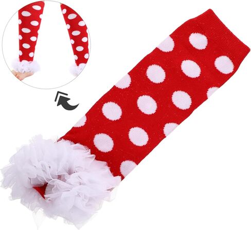 PartyKindom Cotton Leg Warmers for Boy Girl Toddlers Breathable Durable Cute Design with Lace Trim for Indoor Outdoor Wear Cold Weather in Kuwait