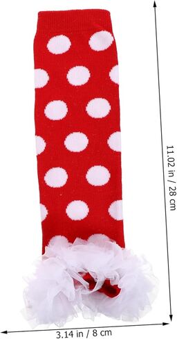 VANZACK 1pair Cotton Leg Warmers Lace Design Warm Covers for Toddlers Cute Dot Pattern for Indoor and Outdoor Activities for and Festivals in Kuwait