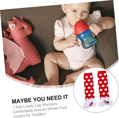 VANZACK 1pair Cotton Leg Warmers Lace Design Warm Covers for Toddlers Cute Dot Pattern for Indoor and Outdoor Activities for and Festivals in Kuwait
