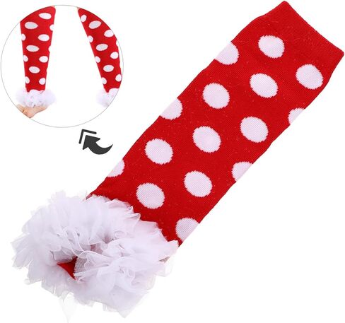 VANZACK 1pair Cotton Leg Warmers Lace Design Warm Covers for Toddlers Cute Dot Pattern for Indoor and Outdoor Activities for and Festivals in Kuwait