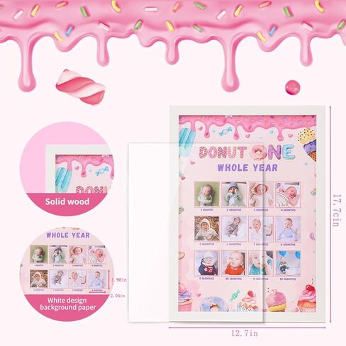Sweet One Birthday Photo Board - Newborn 1-12 Months Photo Display, Girl 1st Birthday Celebration Photo Board, My First Year Photo Board in Saudi Arabia