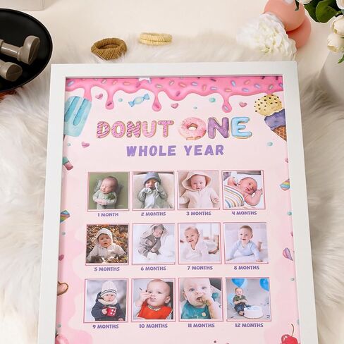 Sweet One Birthday Photo Board - Newborn 1-12 Months Photo Display, Girl 1st Birthday Celebration Photo Board, My First Year Photo Board in Saudi Arabia