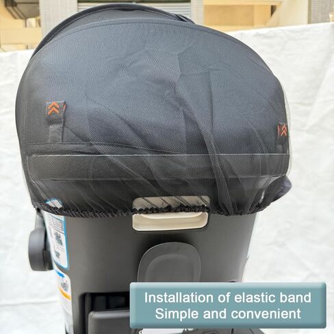 Stroller Mosquito Net with Adjustable Sunshade, Compatible with Evenflo Shyft DualRide, 2-in-1 Breathable Mesh Bug Cover & Sun Protection Canopy, Wind Protection, Anti-Collapse Arch in Kuwait