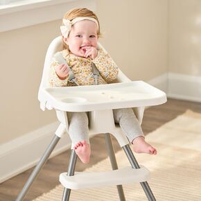 Regalo My Chair 2-in-1 Baby High Chair & Portable Travel Booster Seat, High Chair for Babies & Toddlers, Booster Seat for Kitchen Chair, Oversized Tray with Cup Holder, Gray in Saudi Arabia