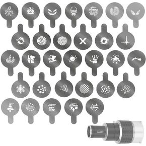 31 Pcs Round GOBO Kit only for NULBOFU Optical Snoot & Spotlight, with Different Patterns & Storage Case for Halloween, Christmas, New Year, Birthday（Optical Snoot is not Included in the Set） in Kuwait