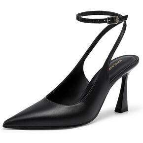 أحذية DREAM PAIRS النسائية بكعب Slingback بمقدمة مدببة وكعب كعب مغلق عند الأصابع وحزام قابل للتعديل للعمل المكتبي للارتداء اليومي in Kuwait