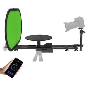 Motorized Rotating Turntable, 360° Photo Booth Platform with Adjustable Height and Tilt, APP Control, Time-Lapse Photography for Video Making in Kuwait