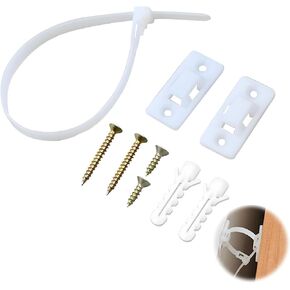 Anti-Tip Furniture Anchor Kit (10 Pack)– Adjustable Wall Anchors for Bookshelves, Dressers, Cabinets – Child Safety Furniture Tethers to Prevent Tip-Over Accidents in Saudi Arabia