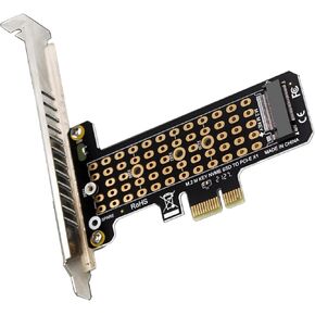 بطاقة محول M.2 NVMe SSD إلى PCIe X16، بطاقة توسيع تخزين عالية السرعة، تصميم مشتت حراري من الألومنيوم الفضي (فضي) in Kuwait