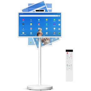 تلفزيون ذكي محمول 32 بوصة، شاشة لمس FHD على العجلات، Android 15، 8 جيجابايت + 128 جيجابايت، شاشة متحركة لاسلكية، معتمدة من EDLA، كاميرا 5 ميجابكسل، مكبر صوت، بطارية 38,400 مللي أمبير، HDMI، جهاز تحكم عن بعد صوتي in Kuwait