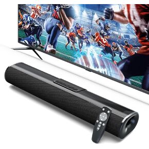 50W Sound Bar for Smart TV, 2.0 ch Soundbar with Bluetooth 5.3/ARC/Opt/AUX Connect, Surround Sound System for TV with 2 Full Range Speakers, Home Audio Surround Sound System for TV PC in Saudi Arabia