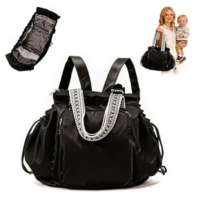 Everyday Bag Tote for Women Large Capacity with 15 Compartments Travel Work Shoulder Bag Convertible Diaper Backpack Organizer Water-Resistant Lay-Flat Hospital Essentials for Teacher Work Daily Use in Kuwait