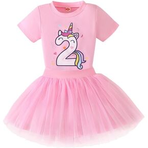 2nd Birthday Outfit Girl T-shirt Tutu Skirt 2 Year Old Girl Birthday Outfit Clothes in Saudi Arabia