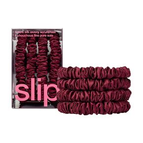 ربطات شعر رفيعة قابلة للانزلاق: تصميم Slipsilk™ مضاد للتجاعيد والكسر يحمي الشعر الرقيق | تتضمن 4 ربطات شعر من الحرير الخالص: أزرق داكن in Kuwait