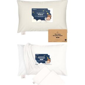وسادة للأطفال الصغار من KeaBabies مع كيس وسادة، مقاس كبير 14X20 وغطاء وسادة للأطفال مقاس 14X20 - وسادة ضخمة من القطن الناعم للأطفال للنوم - كيس وسادة كبير للأولاد والبنات، مجموعة مفروشات in Kuwait