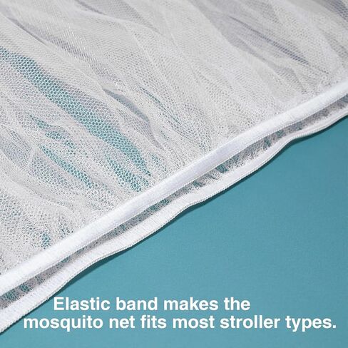 Mosquito Net for Stroller, Baby Bug Netting, Breathable & Portable Mosquito Nets for Strollers, Car Seat, Bassinet, Cradle, Playard, Travel Mini Crib (White) in Kuwait