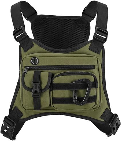 Outdoor Chest Bag For Men and Women, Tactical Vest For Running, Cycling, EDC Chest Pack Rig For Sports and Workouts in Saudi Arabia