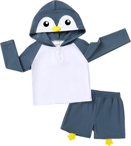 Happy Town Baby Boys Swimsuit Toddler Bathing Suit Long Sleeve Swim Suit Infant Rash Guard in Kuwait