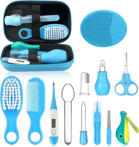 Baby Healthcare and Grooming Kit, Portable Baby Safety Care Set, Baby Essentials kit for Newborn (Blue 20 in 1) in Saudi Arabia