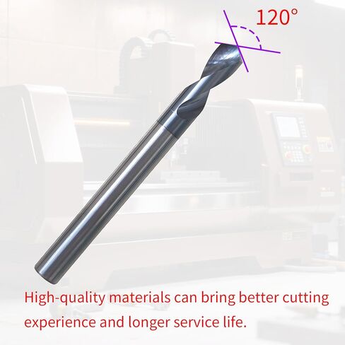 1/4" Carbide Spotting Drills, 2-1/2" Overall Length, 2 Flute, 120 Degree, 1/4" Shank Diameter, 3/4" Flute Length, AlTiN Coated, Spot Drill in Saudi Arabia