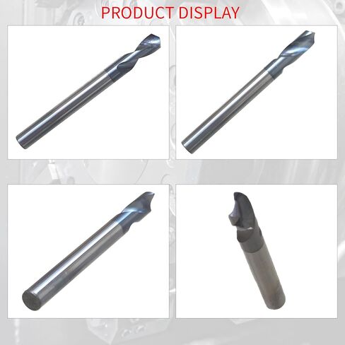 1/4" Carbide Spotting Drills, 2-1/2" Overall Length, 2 Flute, 120 Degree, 1/4" Shank Diameter, 3/4" Flute Length, AlTiN Coated, Spot Drill in Saudi Arabia