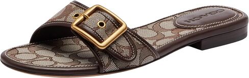 COACH Women's Margot Leather Flat Sandals in Saudi Arabia