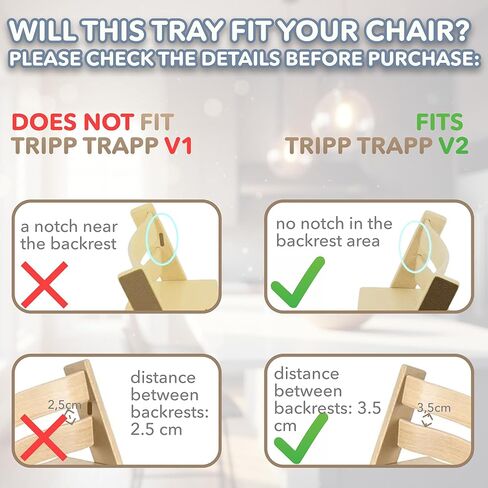 صينية وغطاء بديل للكرسي المرتفع Stokke Tripp Trapp | مجموعة من صينية بيضاء غير لامعة + غطاء شفاف لسهولة التنظيف والشفط القوي in Kuwait