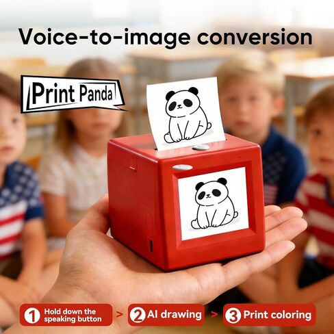 Smart AI Voice Sticker Maker Machine,Mini Sticker Printer for Kids, Inkless Portable Thermal Sticker Printer Box with Photo Printing, DIY Label Maker for Scrapbooking, Crafts, Gift Wrapping in Saudi Arabia