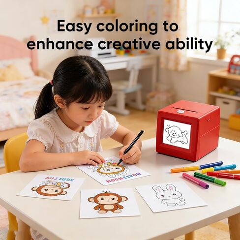 Smart AI Voice Sticker Maker Machine,Mini Sticker Printer for Kids, Inkless Portable Thermal Sticker Printer Box with Photo Printing, DIY Label Maker for Scrapbooking, Crafts, Gift Wrapping in Saudi Arabia