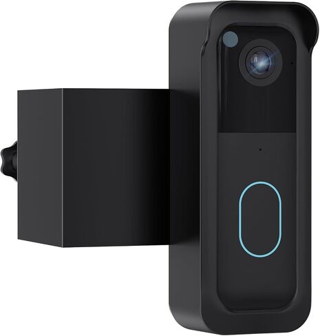 TECKNET حامل بدون مثقاب لجرس باب فيديو Blink الجيل الأول والثاني، دعامة أمان مضادة للسرقة مع غطاء مطر، رؤية ومستشعر بدون عائق، تركيب سهل للشقة، أسود in Kuwait