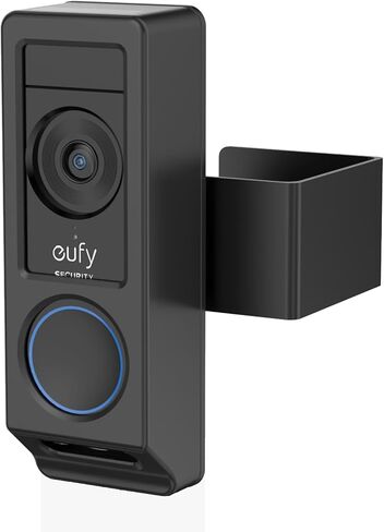 حامل جرس باب فيديو مضاد للسرقة لكاميرا Eufy E340، ملحقات حامل دعامة تثبيت قابلة للتعديل بدون حفر لحامل كاميرا جرس الباب Eufy، مجموعات جرس باب الشقة لغرفة الإيجار المنزلية (أسود) in Kuwait