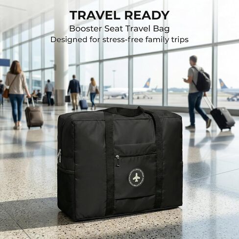 Backless Booster Seat Travel Bag - Booster Seat Bag For Airport - Booster Seat Cover For Airplane Travel (black) in Saudi Arabia