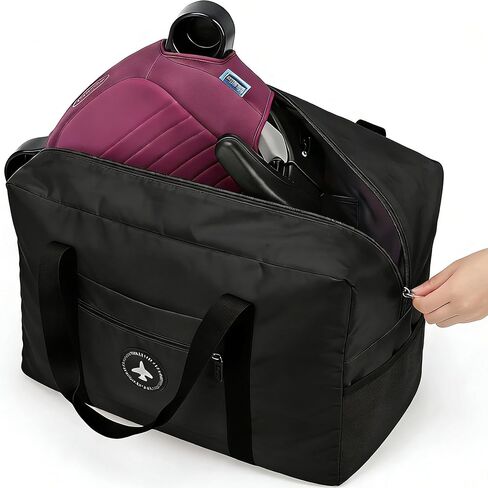 Backless Booster Seat Travel Bag - Booster Seat Bag For Airport - Booster Seat Cover For Airplane Travel (black) in Saudi Arabia