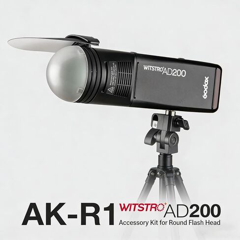 مجموعة ملحقات الفلاش الاحترافية Godox AK-R1، تتضمن أبواب الحظيرة، سنوت، مرشحات، متوافقة مع Godox H200R، AD100PRO، AD200، AD200Pro، V1، V1Pro in Kuwait