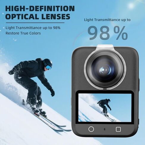 واقي عدسة + 2 واقي شاشة لـ DJI Osmo 360، غطاء واقي عدسة PC HD من الزجاج المقوى لمجموعة ملحقات الحماية Osmo 360 [مضادة للخدش] in Kuwait